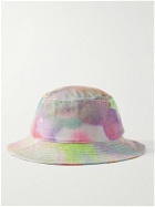 Emotionally Unavailable - So Youn Lee Stardust Logo-Appliquéd Tie-Dyed Denim Bucket Hat
