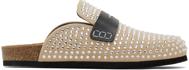 Photo: JW Anderson Beige Crystal Loafers