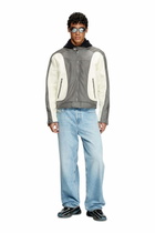 Diesel Colour-block biker jacket with piping - Jackets Mens in Multicolor