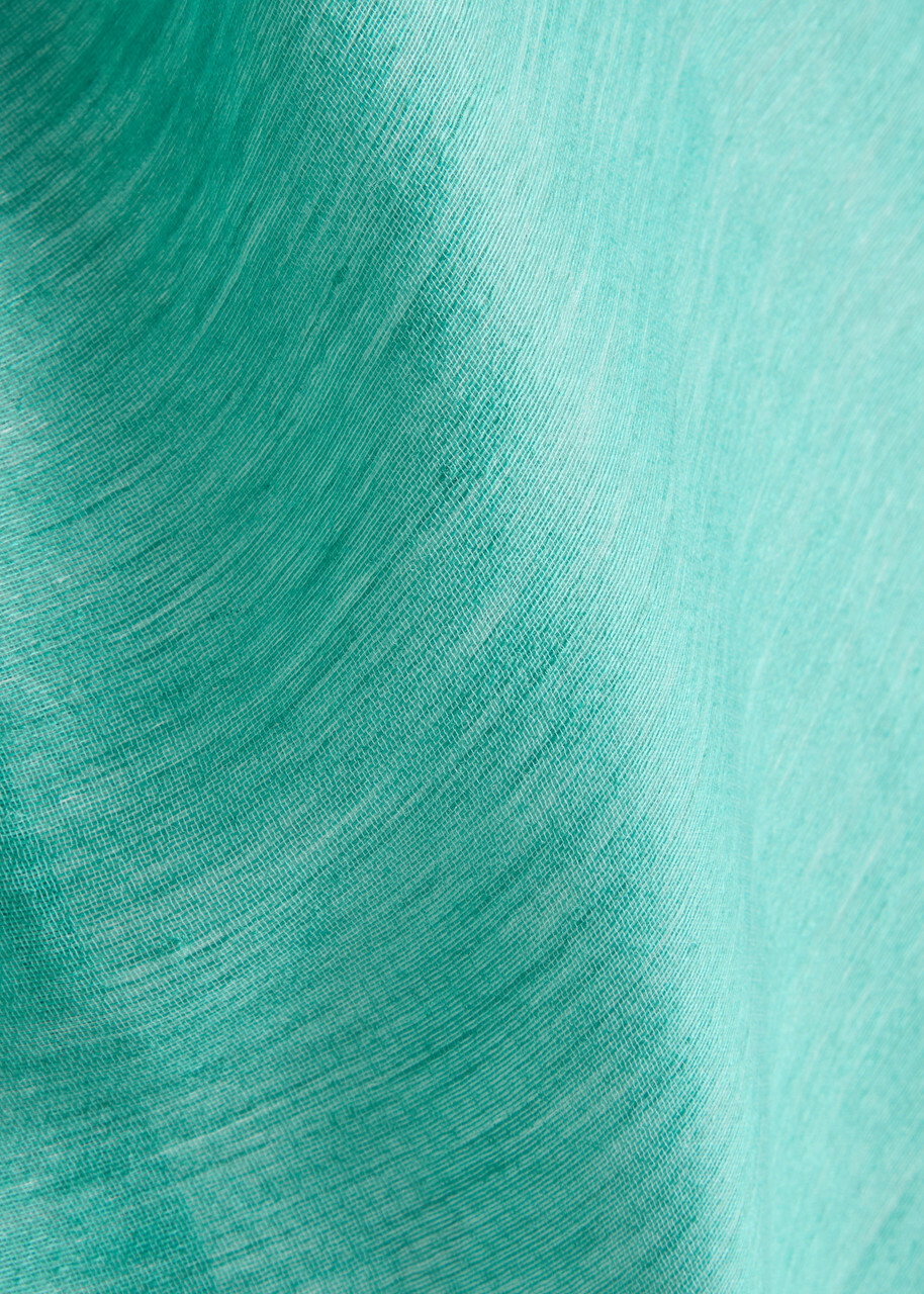 Taller Marmo Claudia Linen-blend Mini Dress Aqua