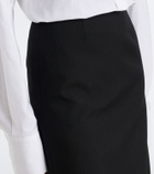 Shushu/Tong Ruffled wool and silk midi skirt