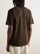 Stray Rats - Logo-Print Cotton-Jersey T-Shirt - Brown