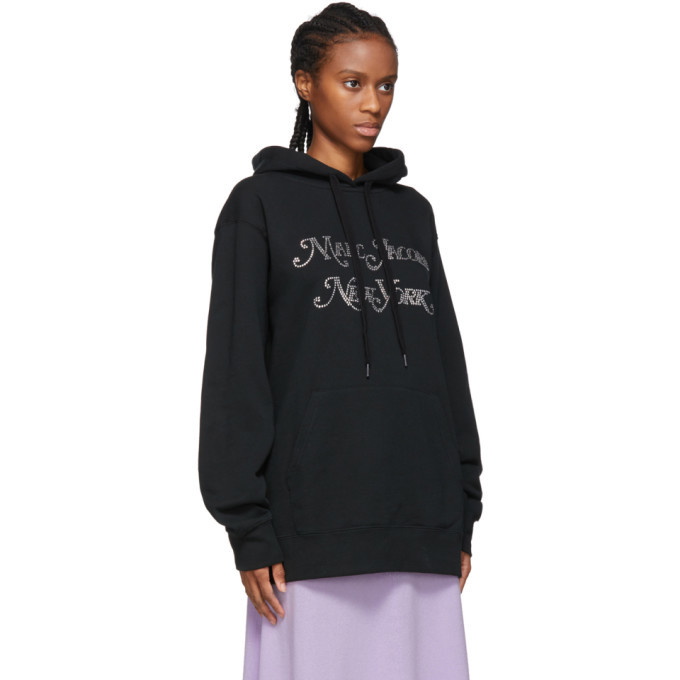 Black logo Hoodie with inside out sleeves – Marc De Paw