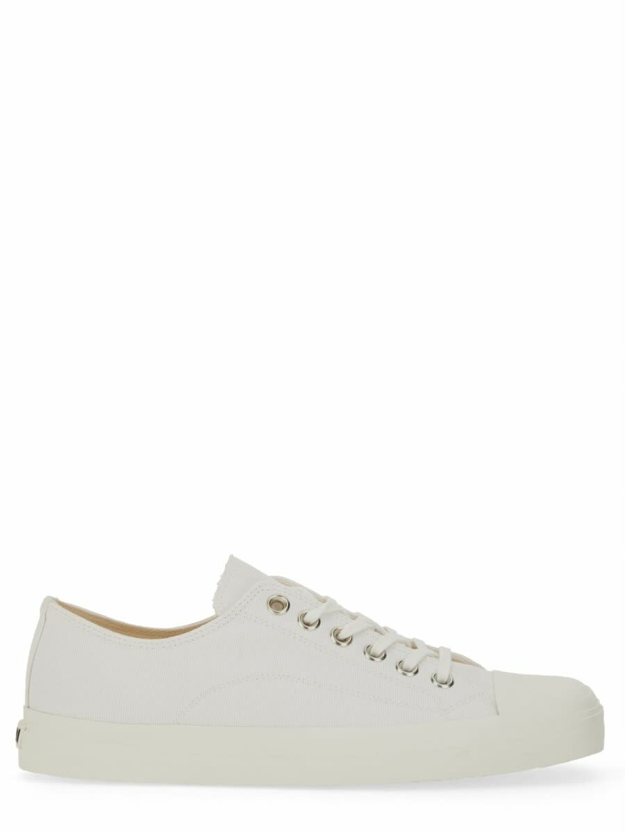 Moschino レス フリント サテン スカト 242DA01075457 1004 Moschino White & Black Logo Strap Sneakers Moschino