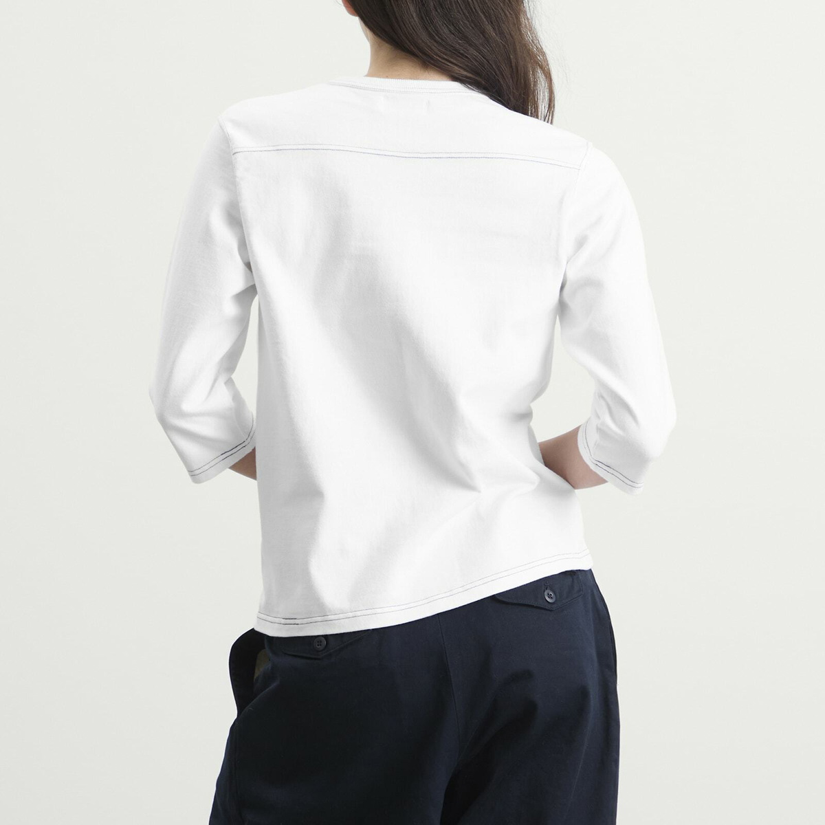 Beams Boy Women's 3/4 Sleeve Football T-Shirt in White