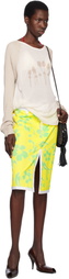 Julie Kegels Yellow Pencil Midi Skirt