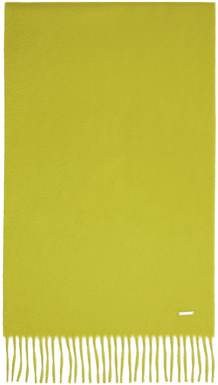 Loro Piana Yellow Cashmere Grande Unita Scarf