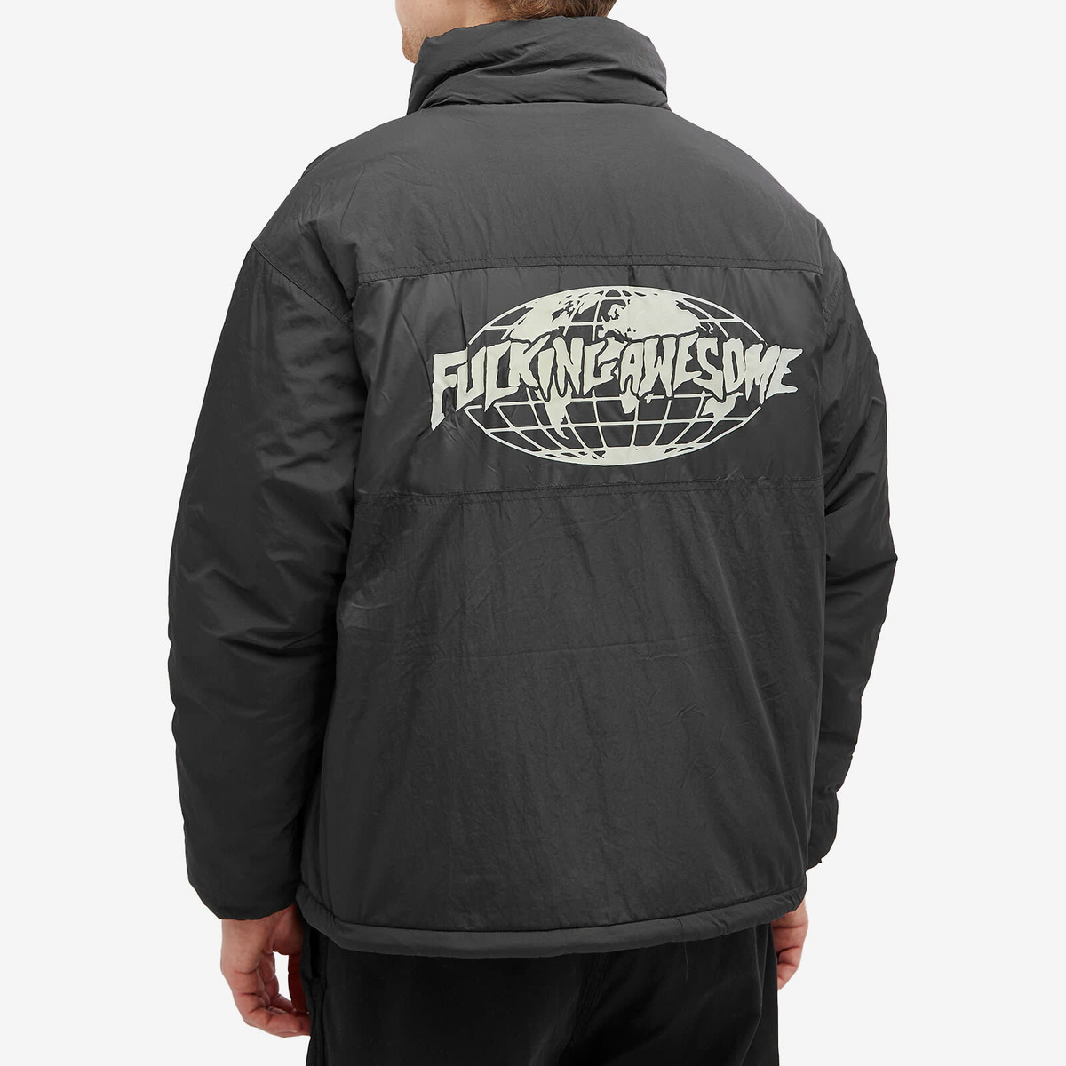 Fucking Awesome Men's Reverse Puffer Jacket in Black Fucking Awesome