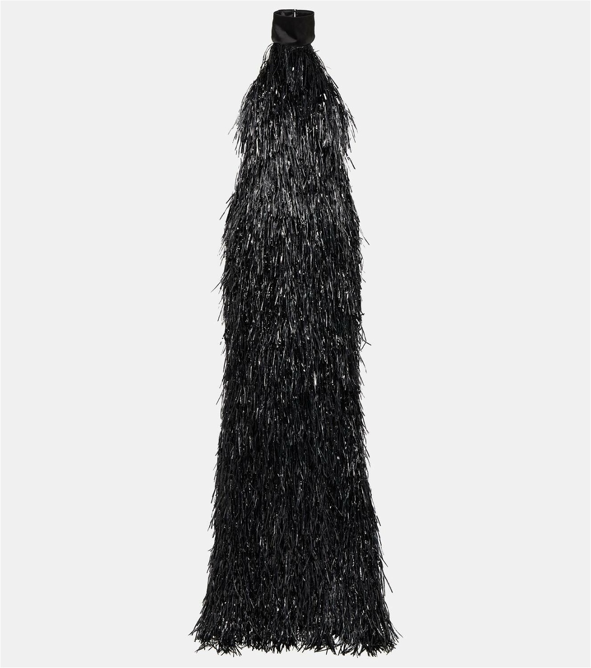 LaQuan Smith Tinsel halterneck gown