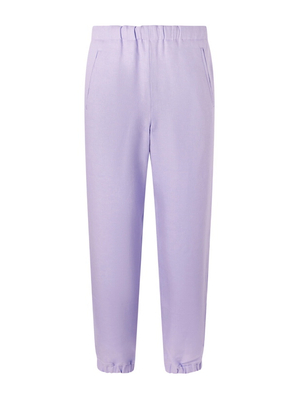 Photo: God's True Cashmere - Linen Drawstring Sweatpants - Purple