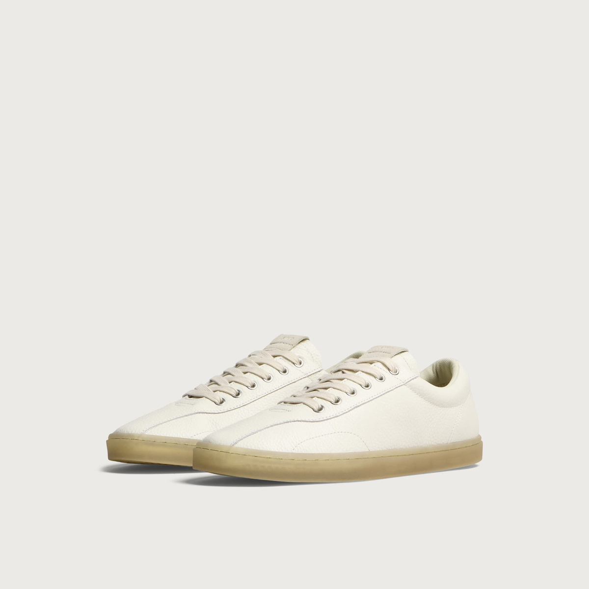 Stepney Workers Club Men's Surma Tumbled Leather Sneaker in Off-White