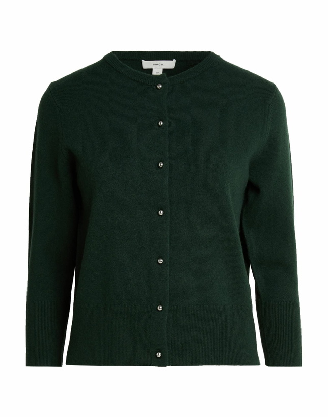 Photo: Vince. Womens Cardigan Dark in Green