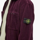 Stone Island Men's Corduroy Overshirt in Dark Burgundy