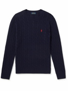 Polo Ralph Lauren - Cable-Knit Wool and Cashmere-Blend Sweater - Blue