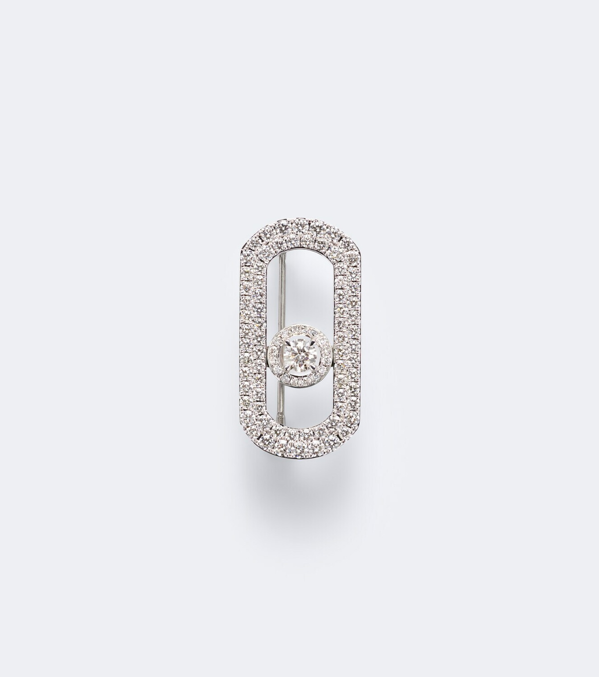 Messika So Move 18kt white gold brooch with diamonds