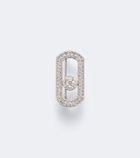 Messika So Move 18kt white gold brooch with diamonds