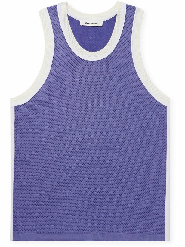 Photo: Wales Bonner - Rio Knitted Tank Top - Purple