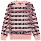 PACCBET Men's Repeat Logo Crew Knit in Pink