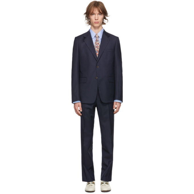 Photo: Gucci Navy Wool Straight-Fit Suit