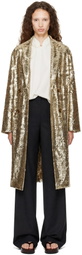 Bode Gold Sequin Worcester Coat