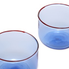 HAY Tint Glass - Set Of 2 in Light Blue/Red