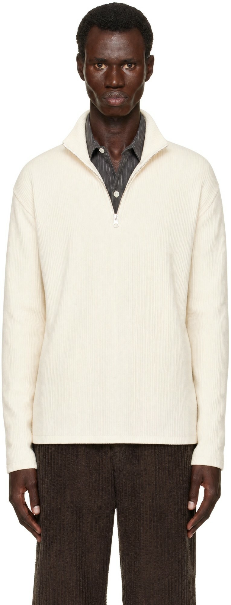 ANOTHER ASPECT Off-White Another 1.0 Zip Sweatshirt
