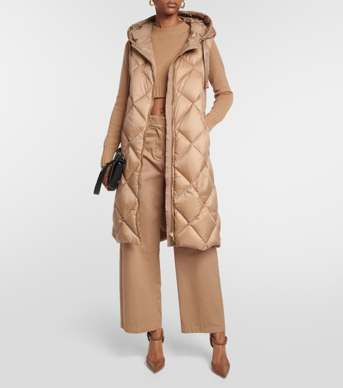 ベスト・ジレ MAX MARA THE CUBE greengo padded vest GREENGO The Cube Greengo quilted vest in beige - Max Mara | Mytheresa