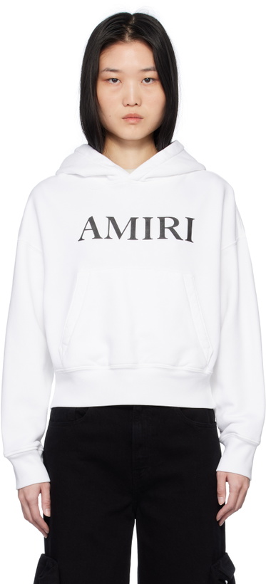 Photo: AMIRI White 'AMIRI' Core Logo Hoodie