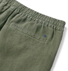 NN07 - Seb Linen Drawstring Shorts - Green