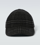 Burberry - Checked wool and cashmere baseball cap