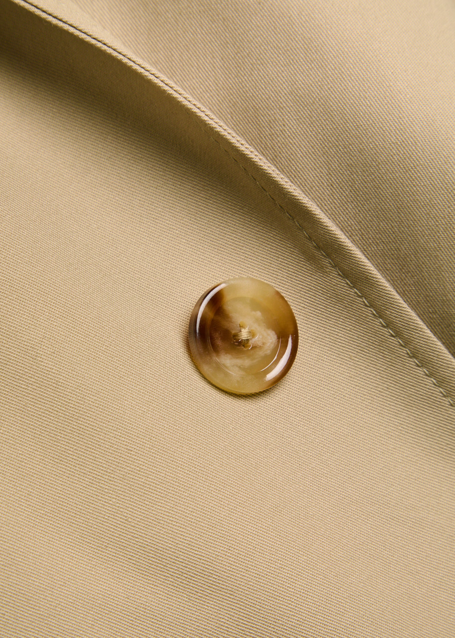 Lardini Belted Woven Trench Coat Beige