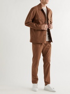 PAUL SMITH - Stretch Organic Cotton-Twill Trousers - Brown