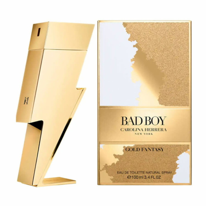 Photo: Carolina Herrera Mens Bad Boy Gold Fantasy EDT Spray 3.4 oz Fragrances 8411061028933
