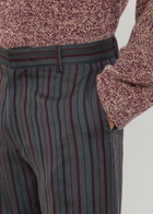 The Elder Statesman Stripe Slacker Straight-leg Wool and Cashmere-blend Trousers Dark Grey