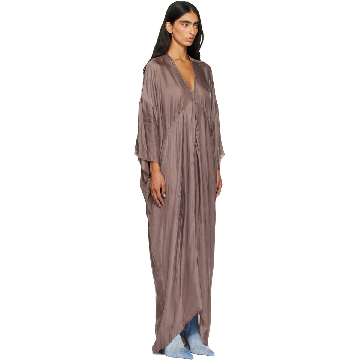 Rick Owens Purple Tower Tommykite Maxi Dress