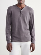 Rag & Bone - Cotton-Jersey Henley T-Shirt - Gray