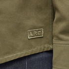 A.P.C. Men's Theodore Canvas Overshirt in Khaki