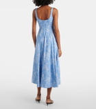 Staud Wells floral pleated corset dress