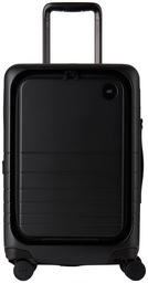 Monos Black Expandable Carry-On Pro Suitcase