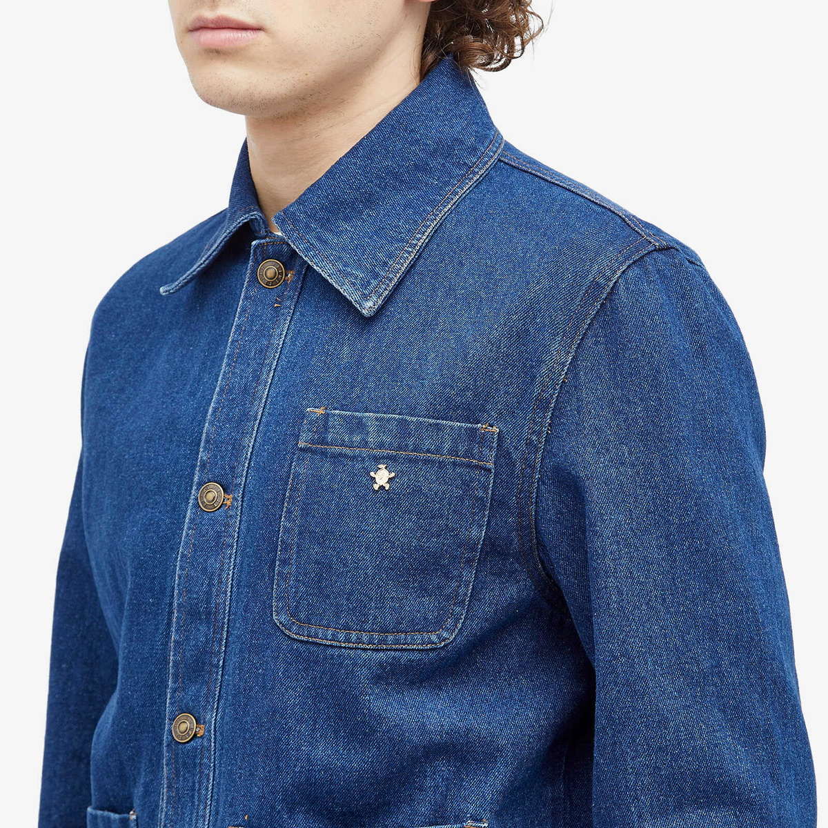Bram's Fruit Men's Denim Chore Jacket in Indigo