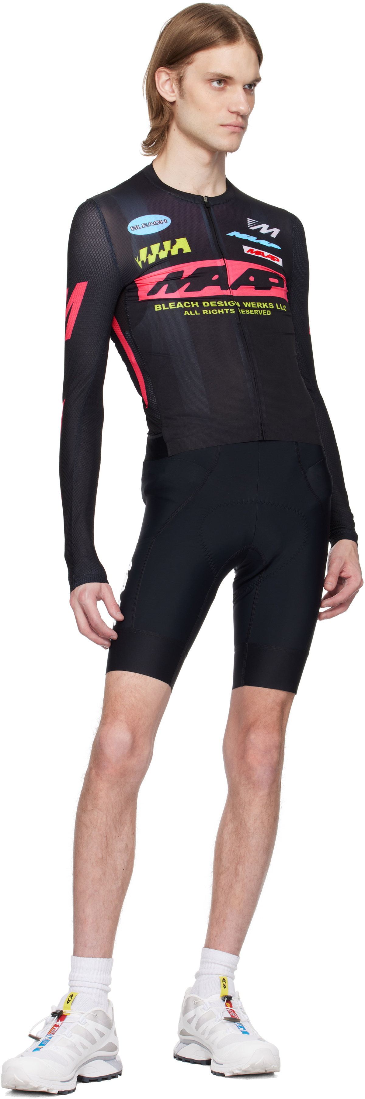 MAAP Black Bleach Design Werks Edition Pro Air LS Jersey