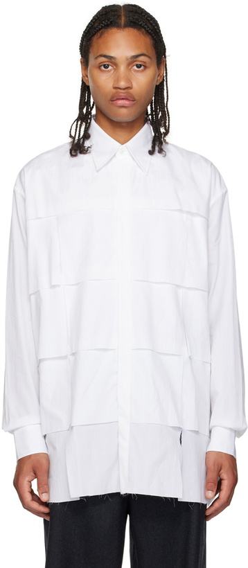 Photo: T/SEHNE White Slashed Classic Shirt