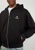 Amiri MA Logo Hooded Jersey Jacket Black