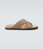 Brunello Cucinelli Suede slides