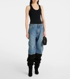 Alaïa Cropped barrel-leg jeans