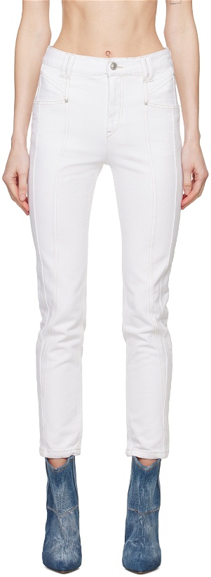 Photo: Isabel Marant White Straight-Leg Jeans