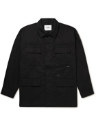 WTAPS - Jungle Logo-Appliquéd Cotton-Poplin Overshirt - Black