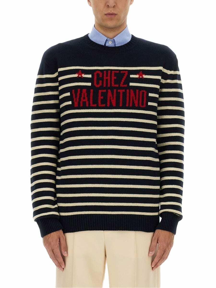 Valentino Ribbed-knit cotton polo shirt Valentino