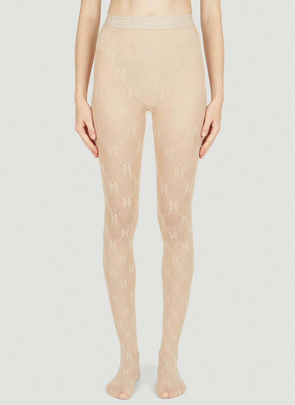 Off-White Beige Logo Monogram Tights Off-White