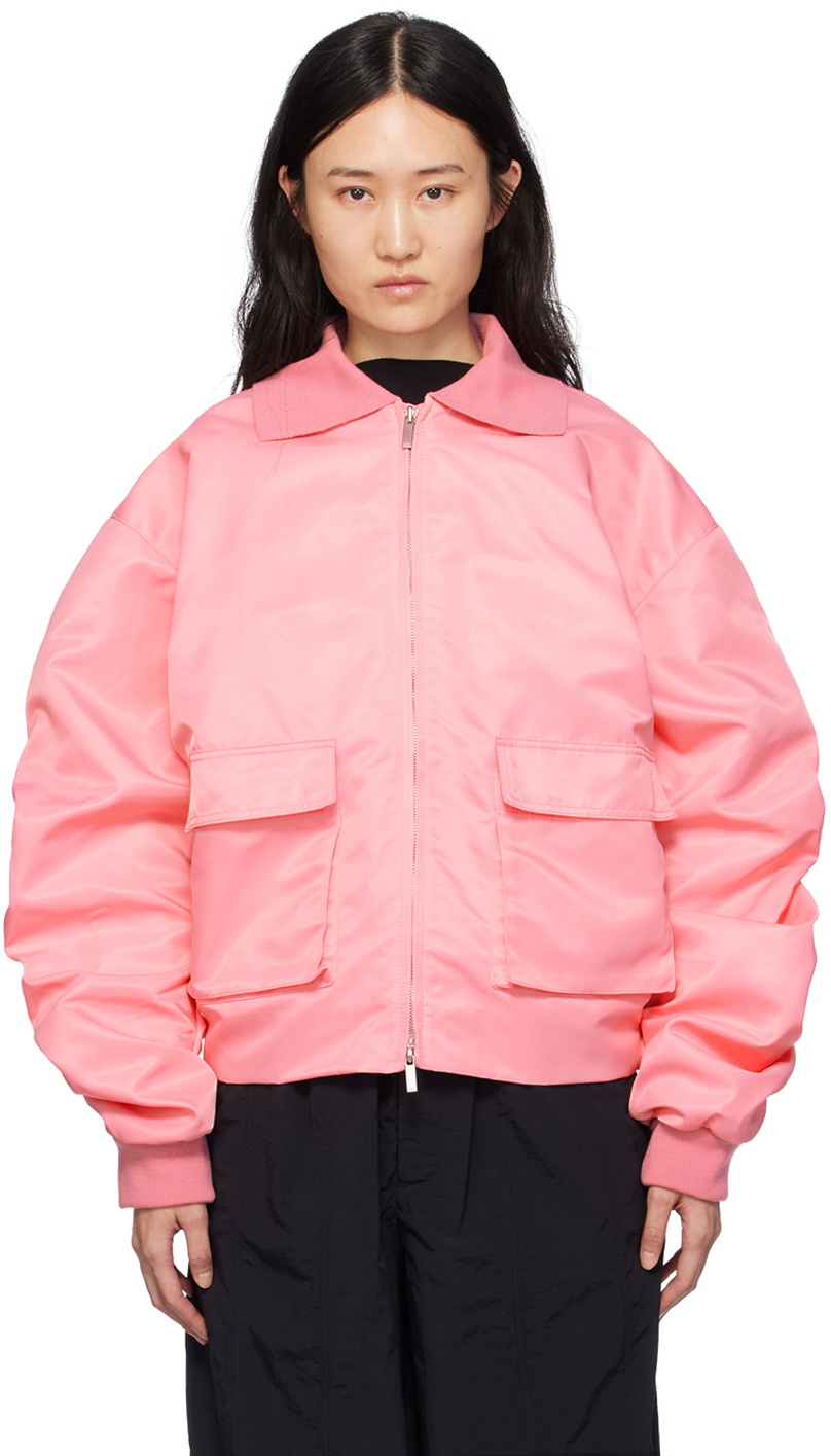 Birrot Pink Love Bomber Jacket